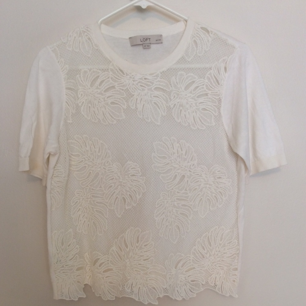 Ann Taylor LOFT white blouse